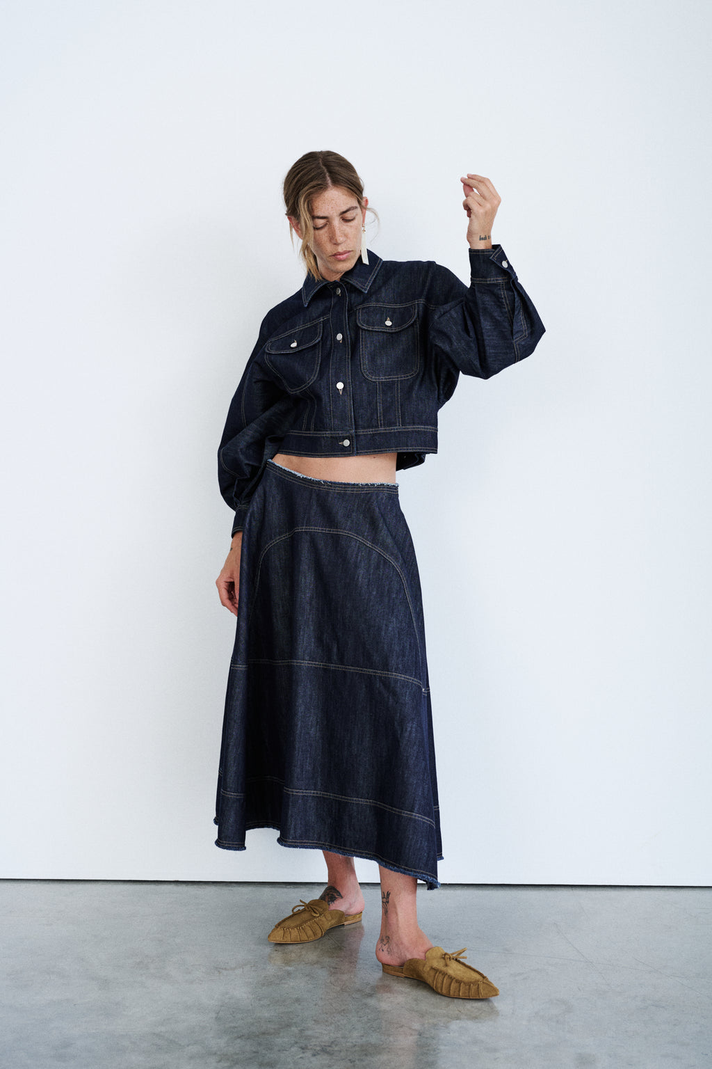 BIANCA DENIM JACKET - DARK BLUE