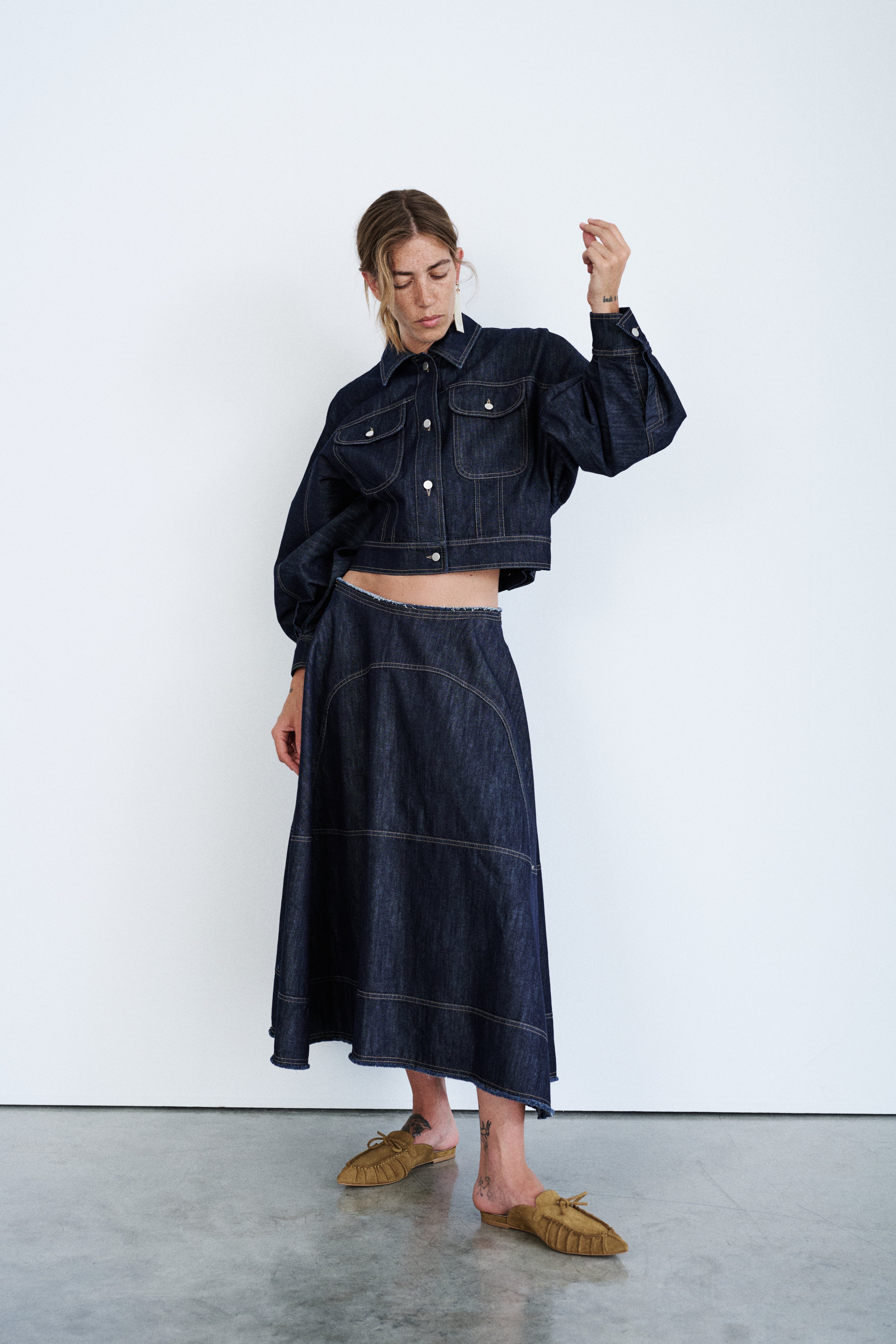 BIANCA DENIM JACKET - DARK BLUE