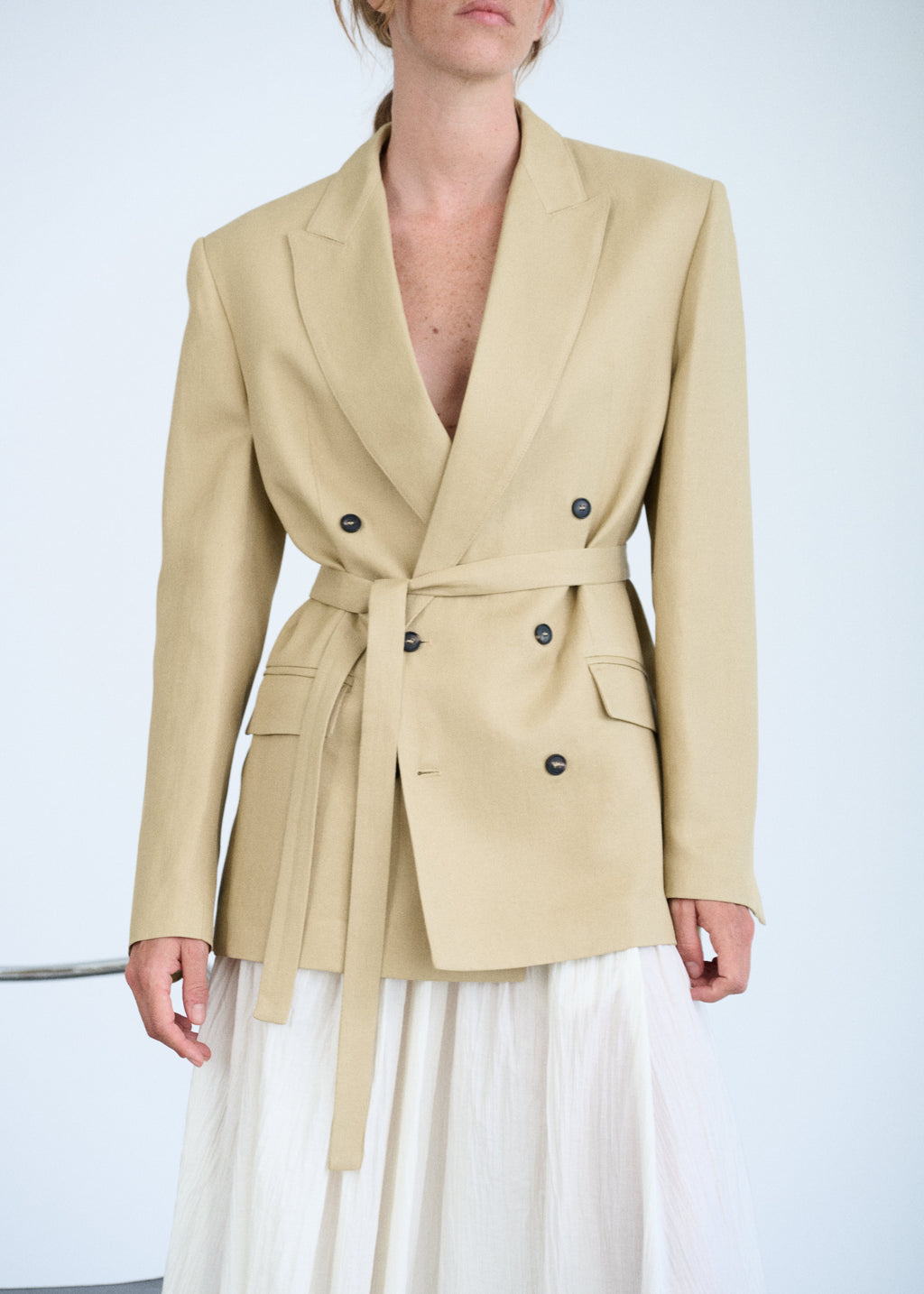 FROST BELTED BLAZER - SAND