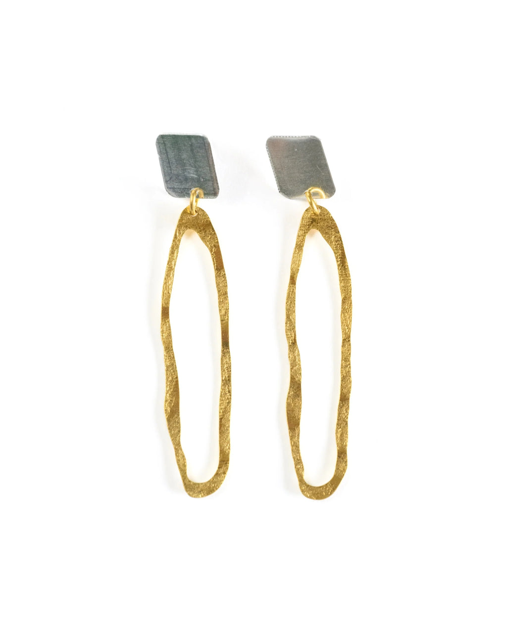 Bae Earrings - Brass & Silver