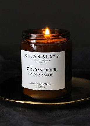 Golden Hour Saffron + Amber Candle