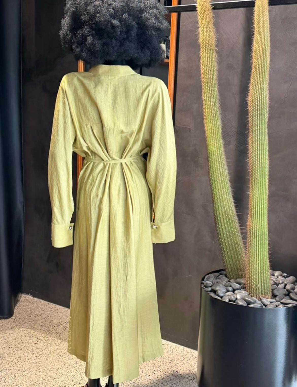 DELTA KIMONO DRESS - OLIVE