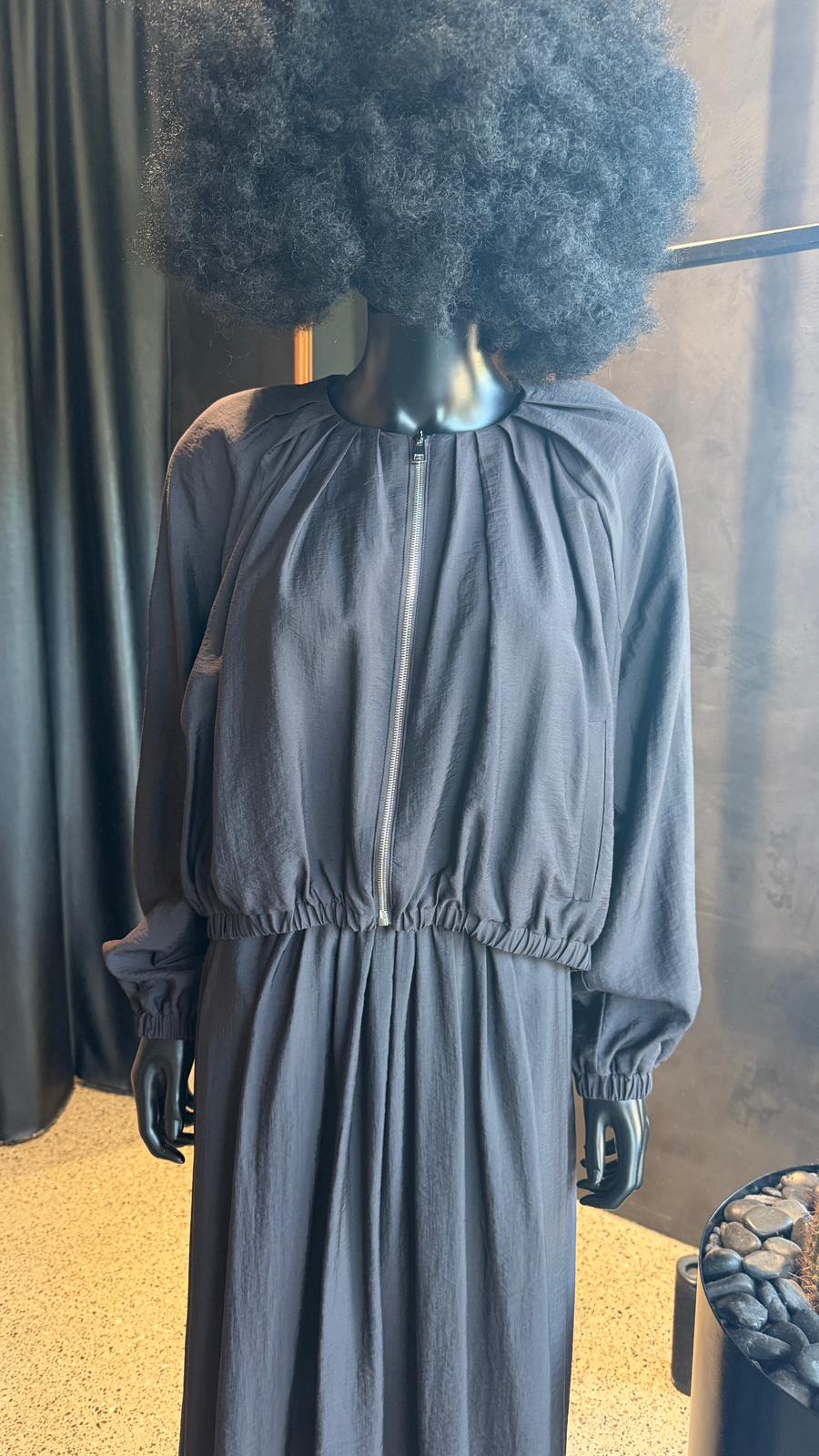 NUBE ZIP JACKET - COFFEE